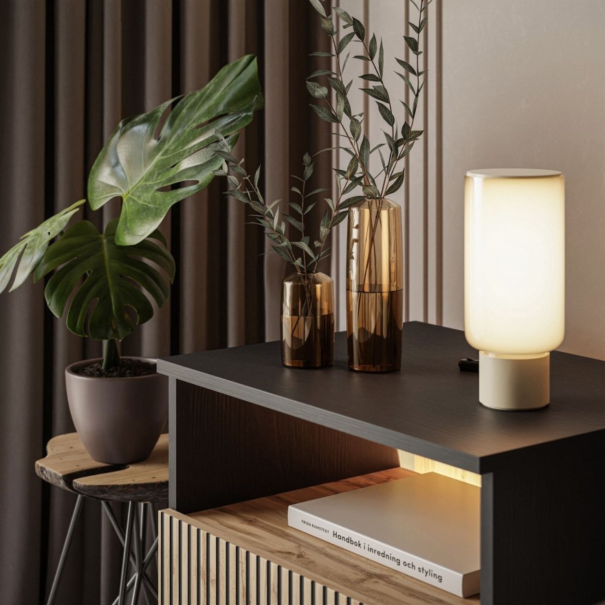 ECLIPSE S54 Nachttisch mit Beleuchtung Eiche schwarz wotan