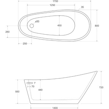 Freistehende Badewanne MELA