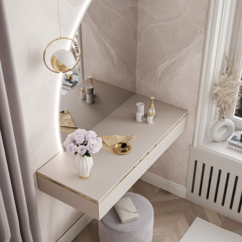 AURORA-Q hängender Schminktisch mit Spiegel