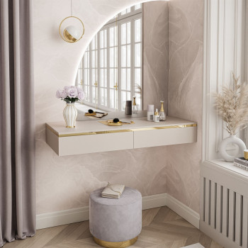 AURORA-Q hängender Schminktisch mit Spiegel