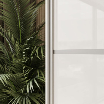 Schiebeschrank BASTER II PLUS GLOSSY mit Spiegel weiß glänzend