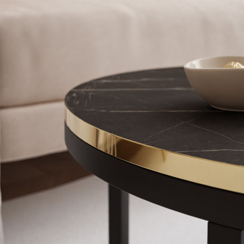 Runder Couchtisch SOLEIL MARMUR 2in1