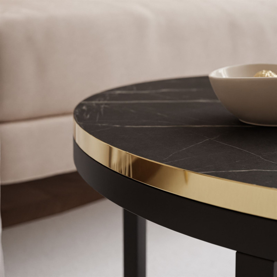 Runder Couchtisch SOLEIL MARMUR 2in1