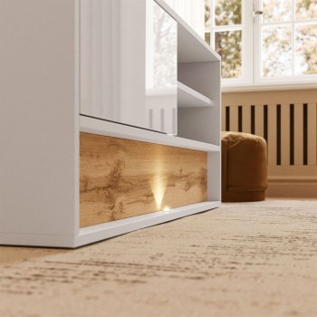 VILLA doppelseitiger Couchtisch mit Wotan Eicheneinlage