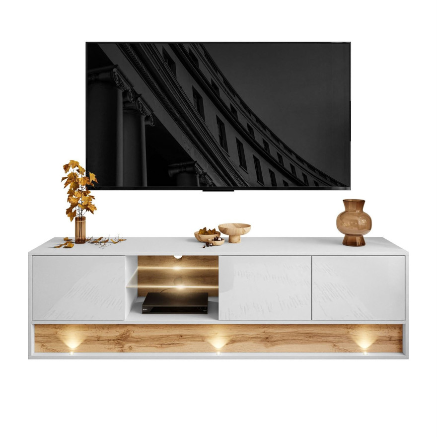 VILLA TV-Schrank 180 cm mit Einsatz aus Wotan Eiche VILLA TV-Schrank 180 cm mit Einsatz aus Wotan Eiche