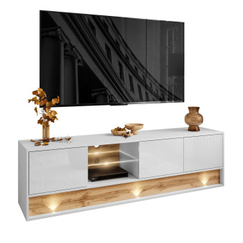 VILLA TV-Schrank 180 cm mit Einsatz aus Wotan Eiche VILLA TV-Schrank 180 cm mit Einsatz aus Wotan Eiche
