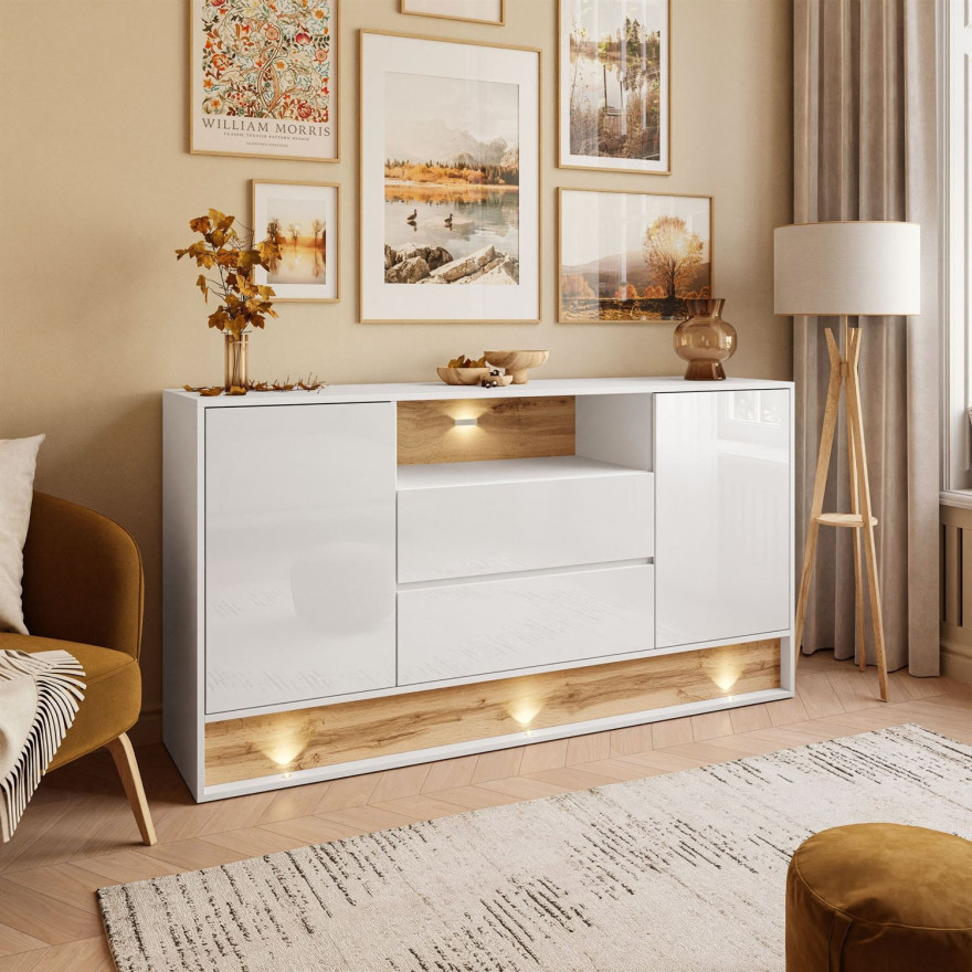 VILLA Kommode mit Wotan Eicheneinsatz