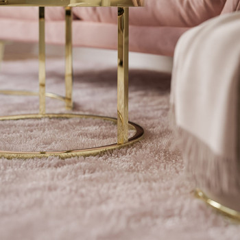 Runder Couchtisch CIRI GLASS 2in1 Gold Chrom