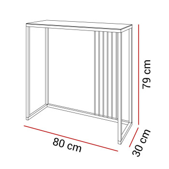 PRIME GLASS Konsole 80/100 cm