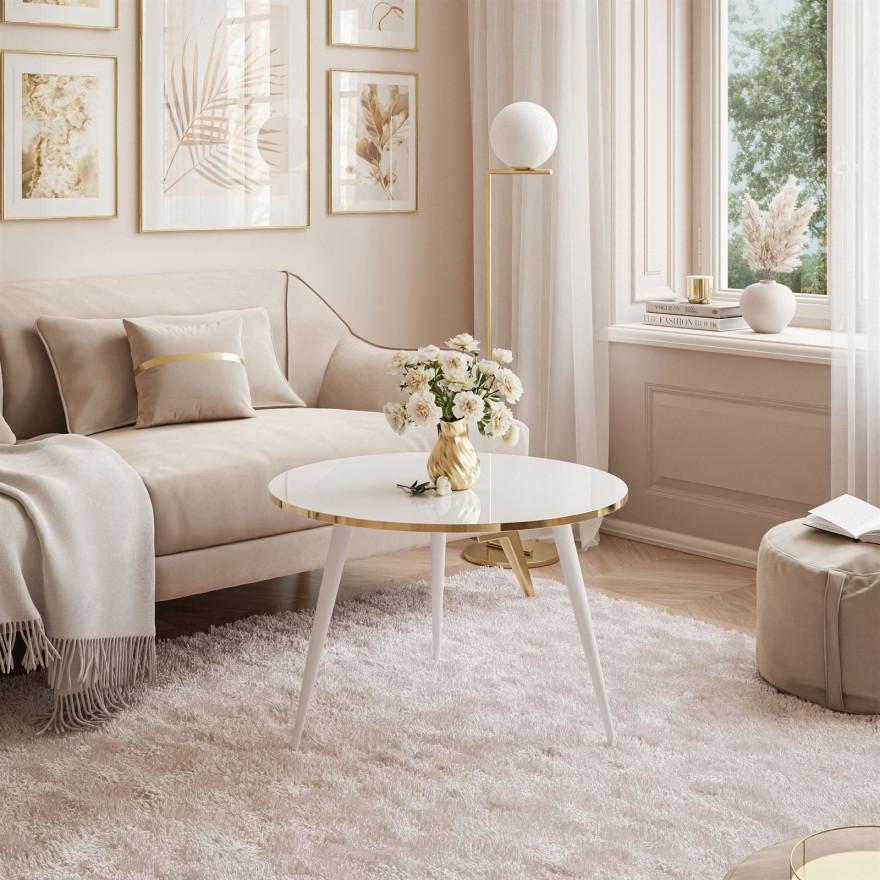 Runder Couchtisch SOLEIL Hochglanz