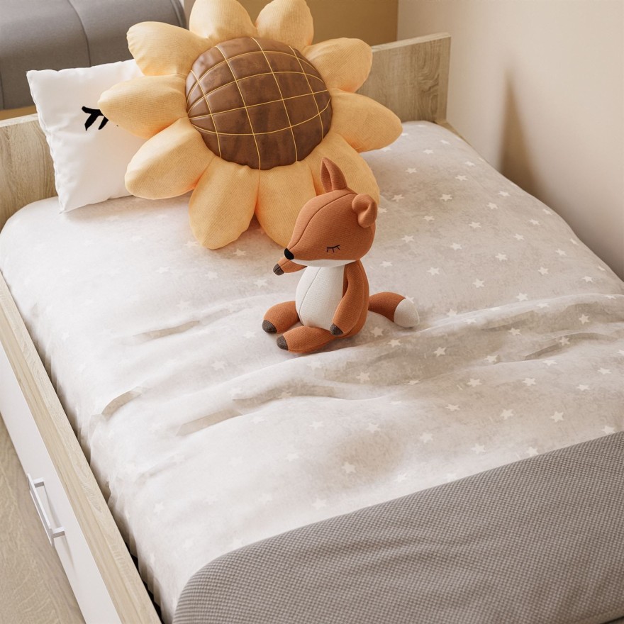 CHAMPION Kinderbett Eiche sonoma weiß