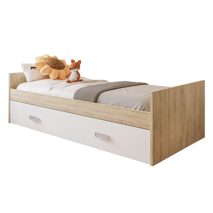 CHAMPION Kinderbett Eiche sonoma weiß