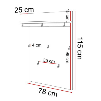 Paneel mit Aufhängern TOP Artisan Eiche
