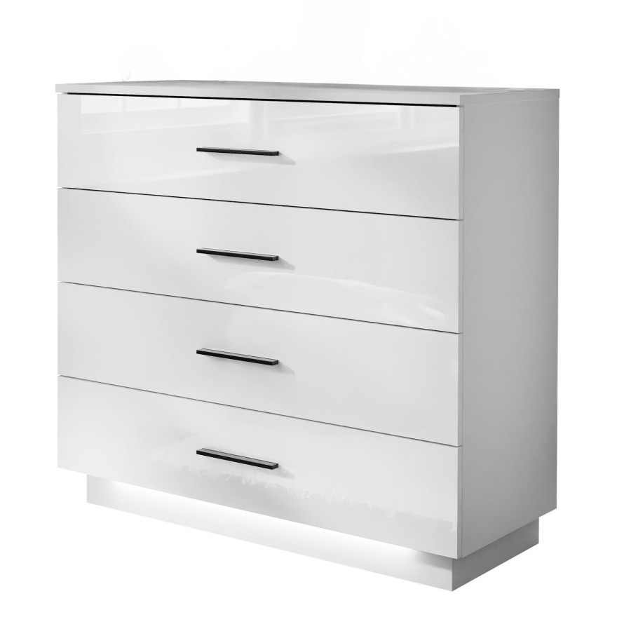 Kommode LINA mit Schubladen und  schwarzen Griffen