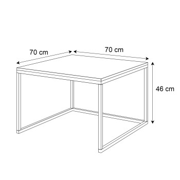 YOSHI Couchtisch Chromgestell