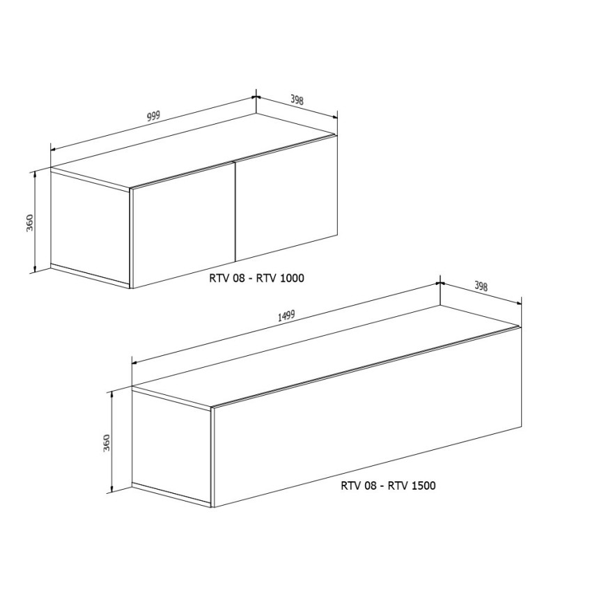 TV-Hängeschrank COLGANTE 100