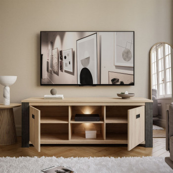 LOUI 152 cm Eiche puccini TV Schrank LOUI 152 cm Eiche puccini TV Schrank