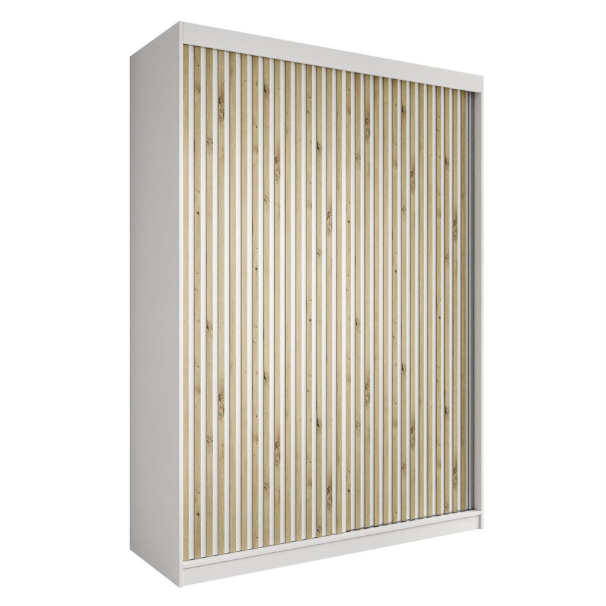 LAINA zweitüriger Schiebeschrank mit Lamellen Eiche Artisan LAINA zweitüriger Schiebeschrank mit Lamellen Eiche Artisan