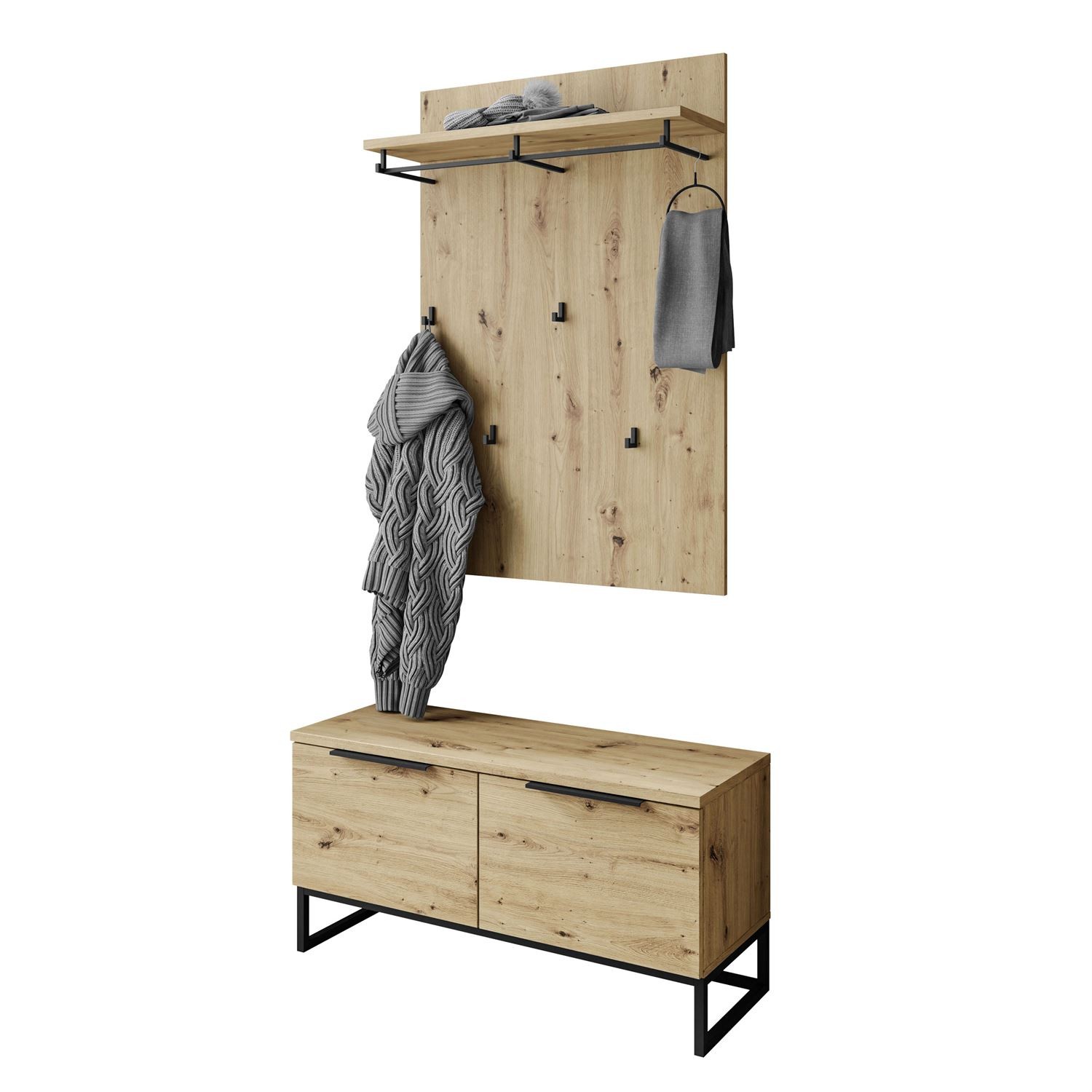 TOP II Garderobe Eiche artisan