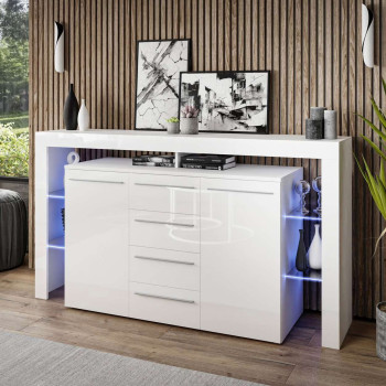 Kommode mit Erweiterung RIVA II Plus Hochglanz