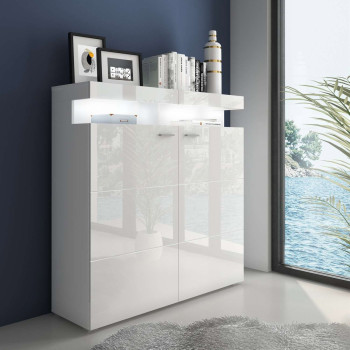 Kommode VANCOUVER W9.832 weiß Hochglanz mit LED