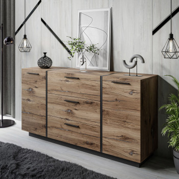 Kommode mit Schubladen ONYX LOFT Flagstaff Eiche