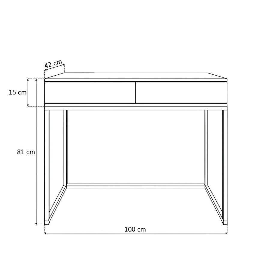BLANCO Schminktisch mit Spiegel und Beleuchtung gold chrom