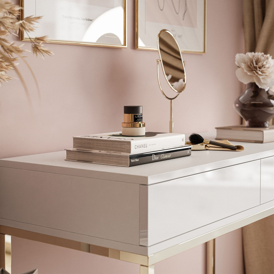 BLANCO Konsole mit Schubladen Gold Chrom