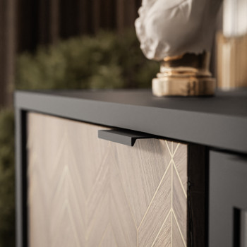 LIAM Zweitürige Vitrine mit Beleuchtung