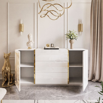 Kommode mit Schubladen ONYX Hochglanz 158 cm