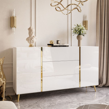 Kommode mit Schubladen ONYX Hochglanz 158 cm