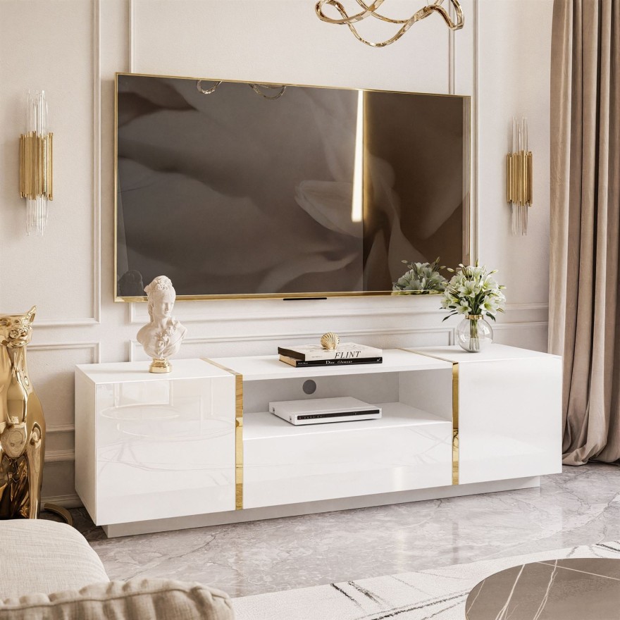 ONYX Wohnzimmerset Hochglanz