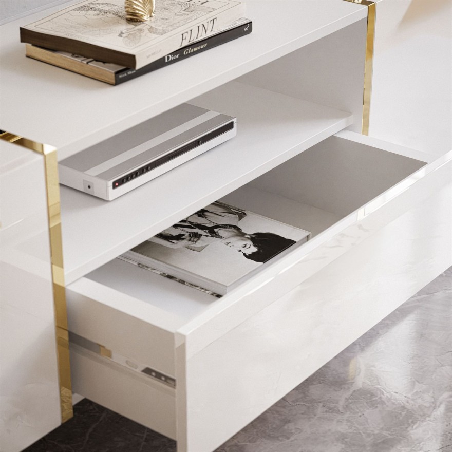 ONYX Wohnzimmerset auf goldenen Beinen