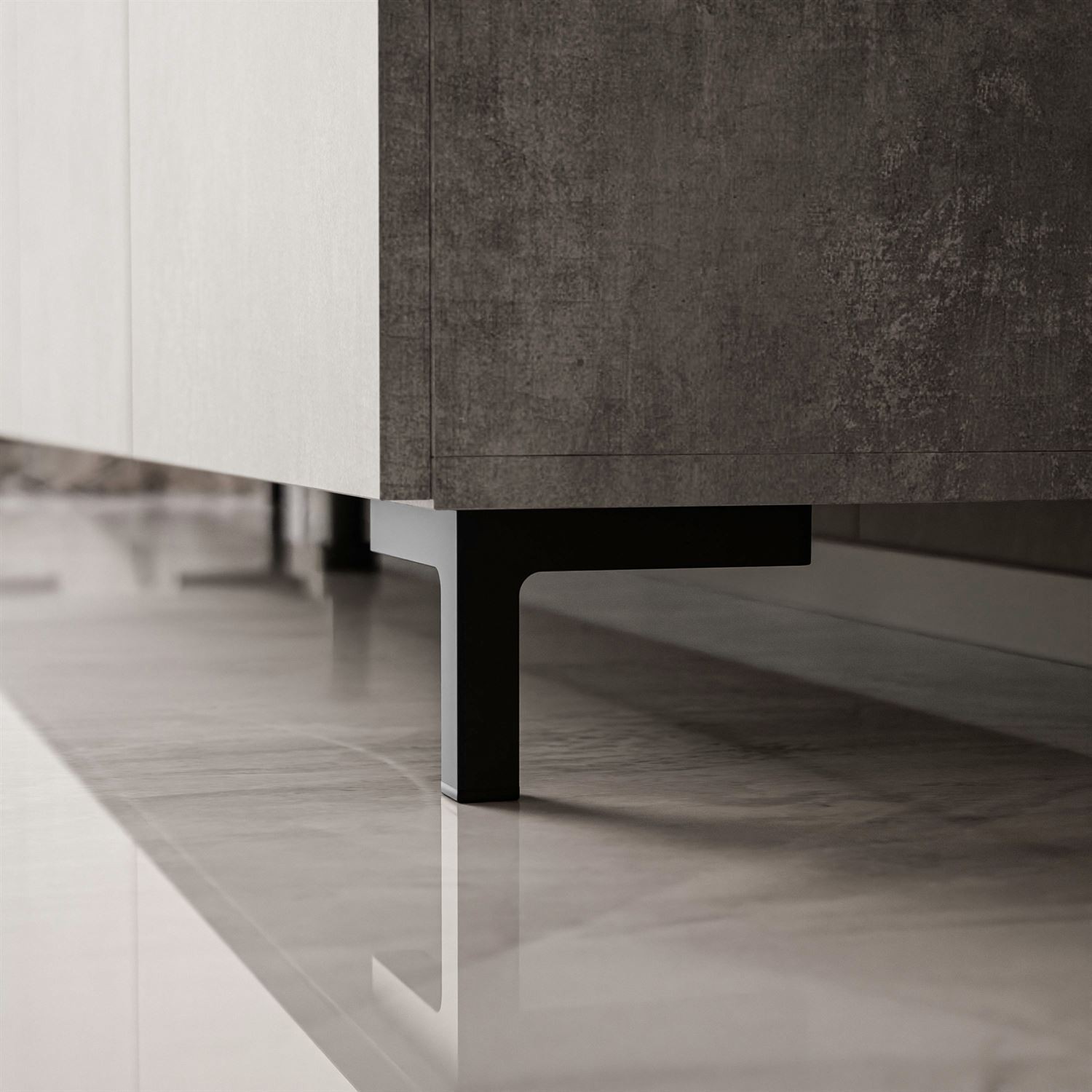 RTV-Schrank COLGANTE BETON 200 cm auf Beinen