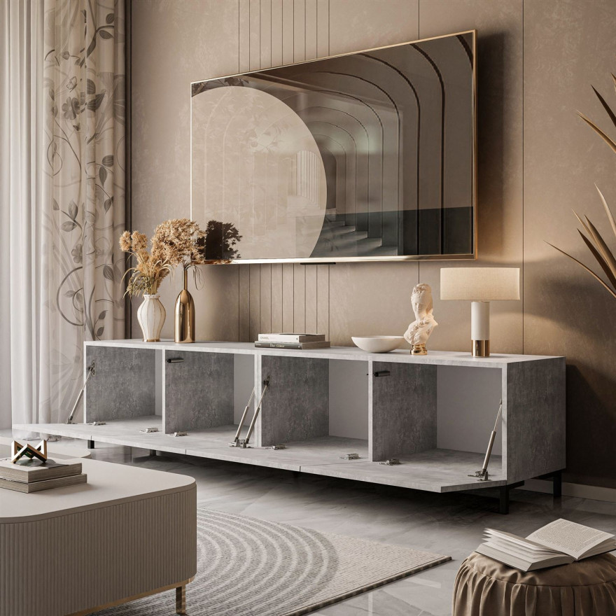 RTV-Schrank COLGANTE BETON 200 cm auf Beinen