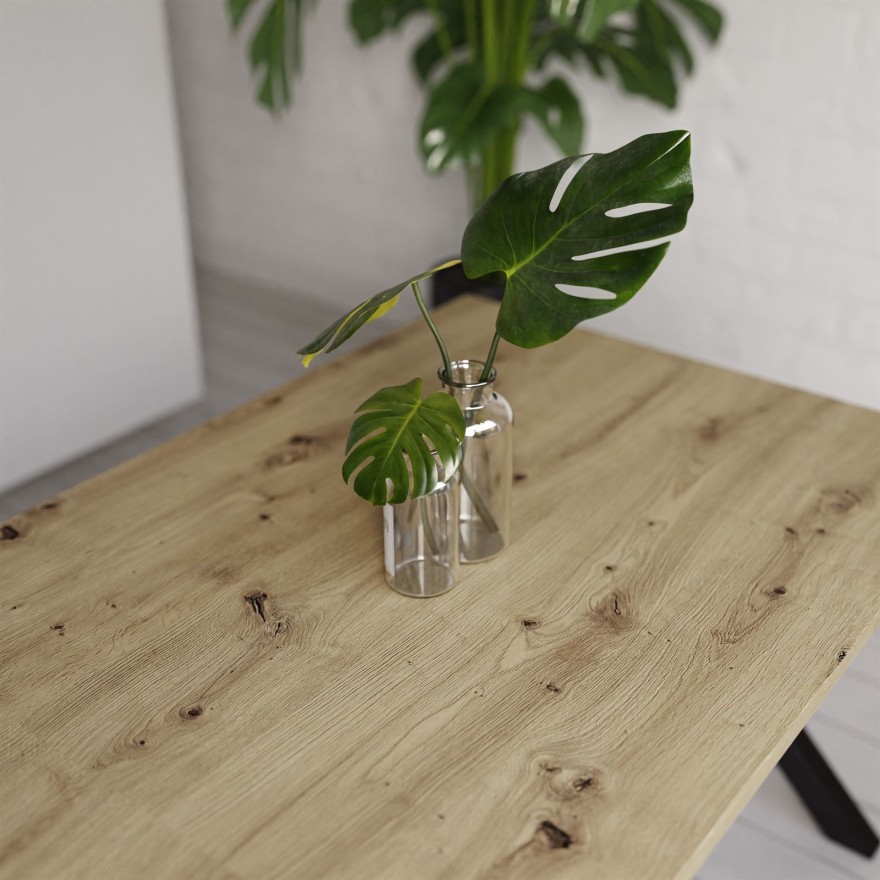 Tisch X ART 125 cm Artisan Stirling Wotan Eiche