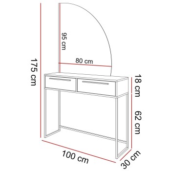 ARCADE-Q Schminktisch mit Schubladen artisan Eiche ARCADE-Q Schminktisch mit Schubladen artisan Eiche