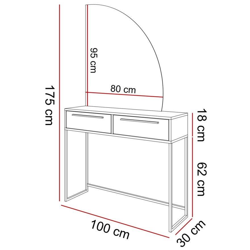 ARCADE-Q Schminktisch mit Schubladen artisan Eiche ARCADE-Q Schminktisch mit Schubladen artisan Eiche