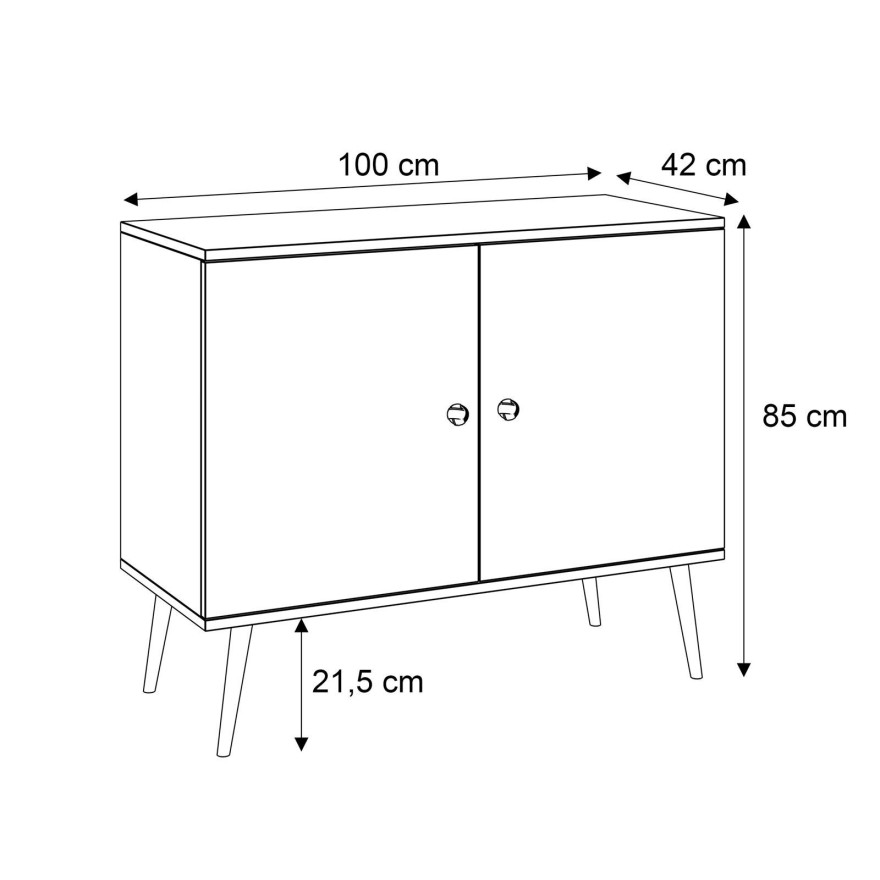 Zweitürige Kommode HARMONY