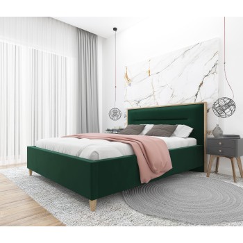 Polsterbett LUCIA mit einem Bettwäschebehälter