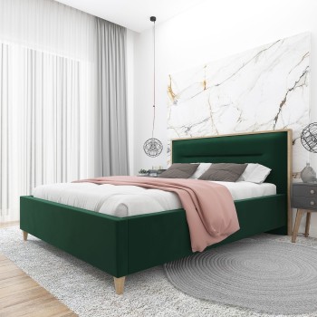 Polsterbett LUCIA mit einem Bettwäschebehälter