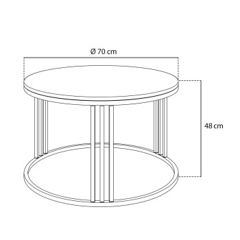 Runder Couchtisch LORI GLASS