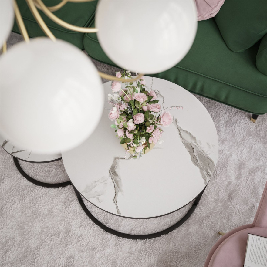 CORRIE runder Couchtisch 2in1