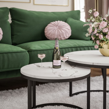 CORRIE runder Couchtisch 2in1