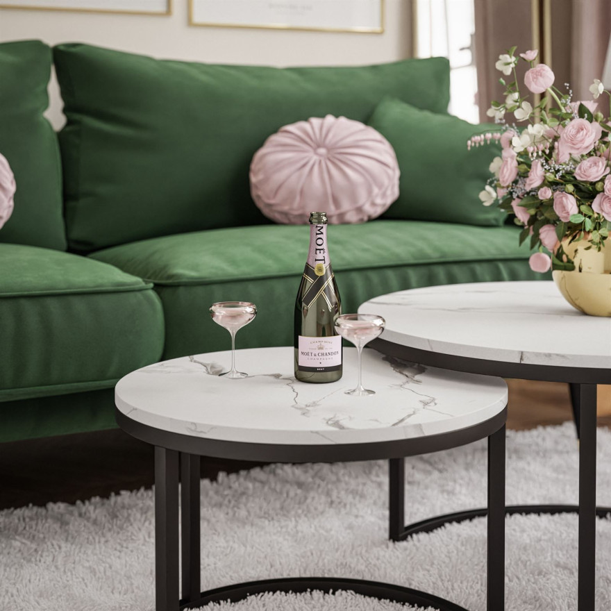 CORRIE runder Couchtisch 2in1