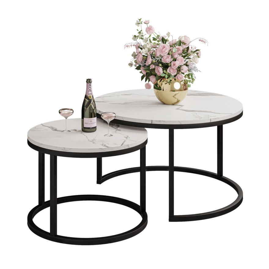 CORRIE runder Couchtisch 2in1