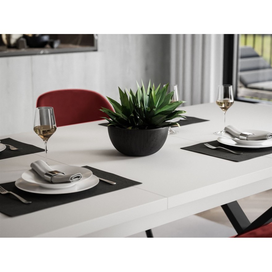 Möbelset X ART- O mit 4 Stühlen, Weiß Matt