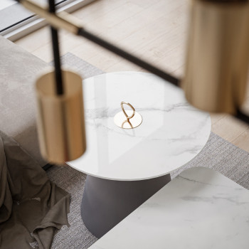 2in1 Couchtisch CASTELLE II weiß hochglanz