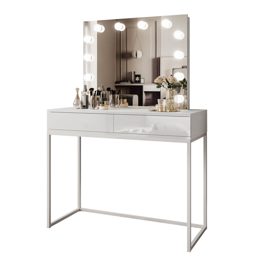 Schminktisch BLANCO LOFT ELITE mit Spiegel und Beleuchtung Schminktisch BLANCO LOFT ELITE mit Spiegel und Beleuchtung