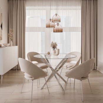 Runder Tisch CRISTAL, 100 cm, Glasplatte